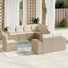 Gartensofagarnitur mit beigen Kissen, 8-teilig, aus PE-Rattan. von , Gartensets - Ref: Foro24-3222837, Preis: 618,85 €, Rabat...