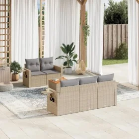 Gartensofa-Set mit 6-teiligen Kissen aus synthetischem Rattan in Beige. von , Modulare Sofas für den Außenbereich - Ref: Foro...