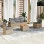 Gartensofa-Set mit 6-teiligen Kissen aus synthetischem Rattan in Beige. von , Modulare Sofas für den Außenbereich - Ref: Foro...