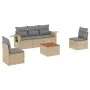 Gartensofa-Set mit 6-teiligen Kissen aus synthetischem Rattan in Beige. von , Modulare Sofas für den Außenbereich - Ref: Foro...
