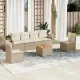 Set sofás de jardín 7 piezas y cojines ratán sintético beige by , Modular outdoor sofas - Ref: Foro24-3224511, Price: 455,44 ...