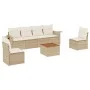 Set sofás de jardín 7 piezas y cojines ratán sintético beige by , Modular outdoor sofas - Ref: Foro24-3224511, Price: 455,44 ...