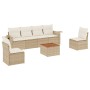 Set sofás de jardín 7 piezas y cojines ratán sintético beige by , Modular outdoor sofas - Ref: Foro24-3224511, Price: 429,68 ...