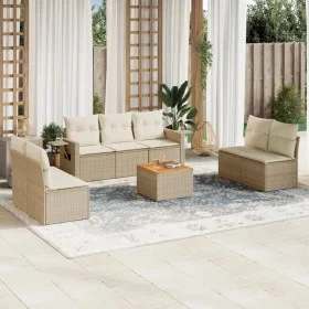 Juego de sofás de jardín con cojines beige 8 pzas ratán PE by , Modular outdoor sofas - Ref: Foro24-3224518, Price: 510,12 €,...