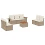 Juego de sofás de jardín con cojines beige 8 pzas ratán PE by , Modular outdoor sofas - Ref: Foro24-3224518, Price: 510,12 €,...
