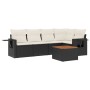 Set de sofás de jardín 6 piezas y cojines ratán sintético negro by , Modular outdoor sofas - Ref: Foro24-3224551, Price: 360,...
