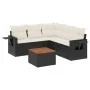 Set de sofás de jardín 6 piezas y cojines ratán sintético negro by , Modular outdoor sofas - Ref: Foro24-3224558, Price: 362,...