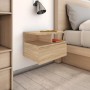Mesita de noche flotante 2 uds madera roble Sonoma 40x31x27 cm de vidaXL, Mesitas de noche - Ref: Foro24-800412, Precio: 65,0...