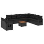 Set de sofás de jardín 11 pzas y cojines ratán sintético negro by , Modular outdoor sofas - Ref: Foro24-3224634, Price: 696,6...