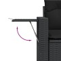 Set de sofás de jardín 11 pzas y cojines ratán sintético negro by , Modular outdoor sofas - Ref: Foro24-3224634, Price: 696,6...