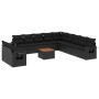 Set de sofás de jardín 12 piezas cojines ratán sintético negro by , Modular outdoor sofas - Ref: Foro24-3224641, Price: 810,8...