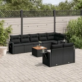 Set de sofás de jardín 8 piezas y cojines ratán sintético negro by , Modular outdoor sofas - Ref: Foro24-3224648, Price: 635,...