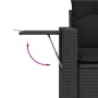 Set de sofás de jardín 8 piezas y cojines ratán sintético negro by , Modular outdoor sofas - Ref: Foro24-3224648, Price: 597,...