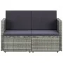 2-seater garden sofa with gray synthetic rattan cushions by vidaXL, Outdoor sofas - Ref: Foro24-45783, Price: 187,60 €, Disco...