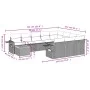 Gartensofa-Set 11-teilig mit beigen Polstern aus synthetischem Rattan von , Modulare Sofas für den Außenbereich - Ref: Foro24...
