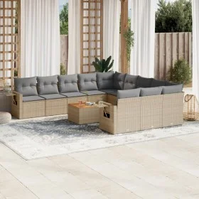 Set de sofás de jardín 12 pzas y cojines ratán sintético marrón by , Modular outdoor sofas - Ref: Foro24-3224792, Price: 721,...