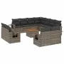 Set de sofás de jardín 12 pzas con cojines ratán sintético gris by , Modular outdoor sofas - Ref: Foro24-3224828, Price: 823,...