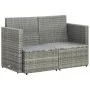 2-seater garden sofa with gray synthetic rattan cushions by vidaXL, Outdoor sofas - Ref: Foro24-45783, Price: 187,60 €, Disco...