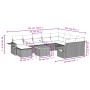Set de sofás de jardín 11 pzas y cojines ratán sintético gris by , Modular outdoor sofas - Ref: Foro24-3224856, Price: 629,72...