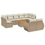 Juego de sofás jardín con cojines beige 10 pzas ratán sintético by , Garden sets - Ref: Foro24-3225155, Price: 714,59 €, Disc...