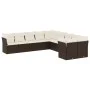 Set de sofás de jardín 10 pzas y cojines ratán sintético marrón by , Garden sets - Ref: Foro24-3218243, Price: 666,43 €, Disc...