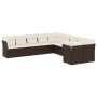 Set de sofás de jardín 10 pzas y cojines ratán sintético marrón by , Garden sets - Ref: Foro24-3218243, Price: 664,25 €, Disc...