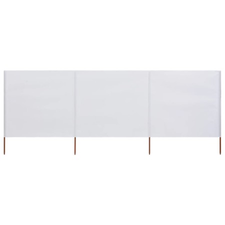 3-teilige Strandwindschutzscheibe weißer Sandstoff 400x160 cm von vidaXL, Sonnenschirme - Ref: Foro24-47148, Preis: 62,80 €, ...
