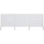 3-teilige Strandwindschutzscheibe weißer Sandstoff 400x160 cm von vidaXL, Sonnenschirme - Ref: Foro24-47148, Preis: 64,48 €, ...