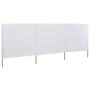 3-teilige Strandwindschutzscheibe weißer Sandstoff 400x160 cm von vidaXL, Sonnenschirme - Ref: Foro24-47148, Preis: 62,80 €, ...