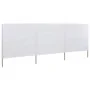 Beach windbreak with 3 panels, white sand fabric, 400x160 cm. by vidaXL, Umbrellas - Ref: Foro24-47148, Price: 57,49 €, Disco...