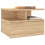 Mesita de noche flotante 2 uds madera roble Sonoma 40x31x27 cm de vidaXL, Mesitas de noche - Ref: Foro24-800412, Precio: 65,0...