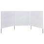 3-teilige Strandwindschutzscheibe weißer Sandstoff 400x160 cm von vidaXL, Sonnenschirme - Ref: Foro24-47148, Preis: 62,80 €, ...