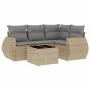 Gartensofa-Set mit 5-teiligen Kissen aus synthetischem Rattan in Beige. von , Gartensets - Ref: Foro24-3221318, Preis: 357,66...