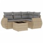 Juego de sofás jardín con cojines 5 pzas ratán sintético beige by , Garden sets - Ref: Foro24-3221318, Price: 344,27 €, Disco...