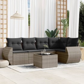 Set de muebles de jardín 6 pzas y cojines ratán sintético gris by , Garden sets - Ref: Foro24-3221339, Price: 388,14 €, Disco...