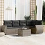 Gartenmöbel-Set, 6-teilig, mit grauen Polstern aus synthetischem Rattan. von , Gartensets - Ref: Foro24-3221339, Preis: 395,3...