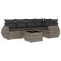 Gartenmöbel-Set, 6-teilig, mit grauen Polstern aus synthetischem Rattan. von , Gartensets - Ref: Foro24-3221339, Preis: 395,3...
