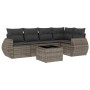 Gartenmöbel-Set, 6-teilig, mit grauen Polstern aus synthetischem Rattan. von , Gartensets - Ref: Foro24-3221339, Preis: 388,1...