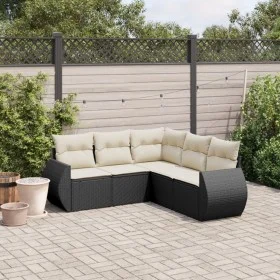Gartenmöbel-Set, 5-teilig, mit schwarzen Polstern aus synthetischem Rattan. von , Gartensets - Ref: Foro24-3221345, Preis: 34...