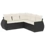 Gartenmöbel-Set, 5-teilig, mit schwarzen Polstern aus synthetischem Rattan. von , Gartensets - Ref: Foro24-3221345, Preis: 34...