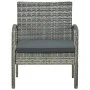 Silla de jardín con cojín ratán sintético gris de vidaXL, Sillas de jardín - Ref: Foro24-45796, Precio: 76,05 €, Descuento: %