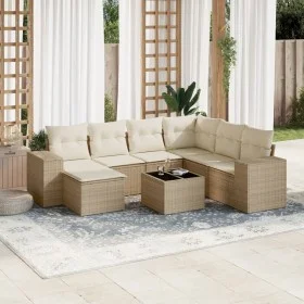Juego de sofás de jardín con cojines beige 8 pzas ratán PE de , Conjuntos de jardín - Ref: Foro24-3222907, Precio: 534,23 €, ...