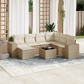 Juego de sofás de jardín con cojines beige 8 pzas ratán PE by , Garden sets - Ref: Foro24-3222907, Price: 513,20 €, Discount: %