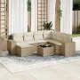 Gartensofagarnitur mit beigen Kissen, 8-teilig, aus PE-Rattan. von , Gartensets - Ref: Foro24-3222907, Preis: 543,30 €, Rabat...