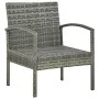Silla de jardín con cojín ratán sintético gris de vidaXL, Sillas de jardín - Ref: Foro24-45796, Precio: 76,05 €, Descuento: %