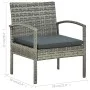 Gartenstuhl mit grauem synthetischem Rattankissen von vidaXL, Gartenstühle - Ref: Foro24-45796, Preis: 80,03 €, Rabatt: %