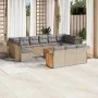 Garden sofa set with 14-piece synthetic rattan beige cushions. by , Garden sets - Ref: Foro24-3228145, Price: 879,00 €, Disco...