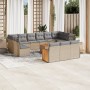 Set aus Gartensofas und Kissen 14 Stück synthetisches Rattan beige von , Gartensets - Ref: Foro24-3228145, Preis: 809,76 €, R...