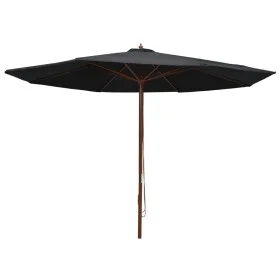 Gartenschirm mit schwarzem Holzmast 350 cm von vidaXL, Sonnenschirme - Ref: Foro24-47138, Preis: 108,13 €, Rabatt: %
