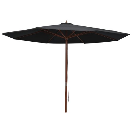 Garden umbrella with black wooden pole 350 cm by vidaXL, Umbrellas - Ref: Foro24-47138, Price: 109,13 €, Discount: %